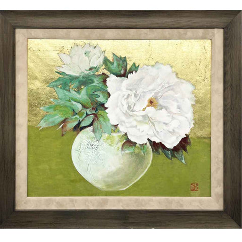 Peony (Japanese Painting) Mixed Media Painting Buy Now on Artezaar.com Online Art Gallery Dubai UAE