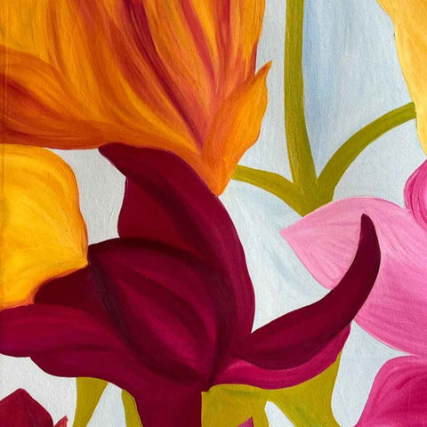 Petal Rush Oil Painting Buy Now on Artezaar.com Online Art Gallery Dubai UAE