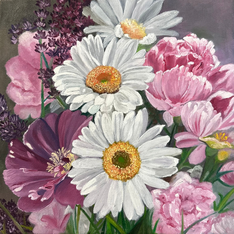 Petals And Prose  - Oil Painting - Artezaar.com Online Art Gallery