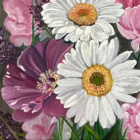 Petals And Prose  - Oil Painting - Artezaar.com Online Art Gallery