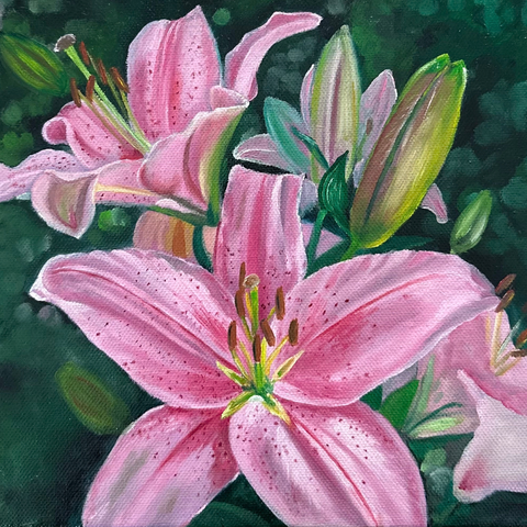 Petals Of Dawn - Oil Painting - Artezaar.com Online Art Gallery