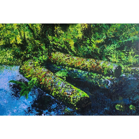 When The Forest Whispers To The River - Acrylic Painting - Artezaar.com Online Art Gallery