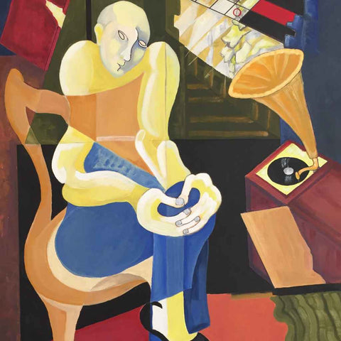 Phonograph Acrylic Painting Buy Now on Artezaar.com Online Art Gallery Dubai UAE