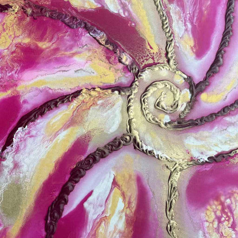 Pink Galaxies - Acrylic Painting - Artezaar.com Online Art Gallery