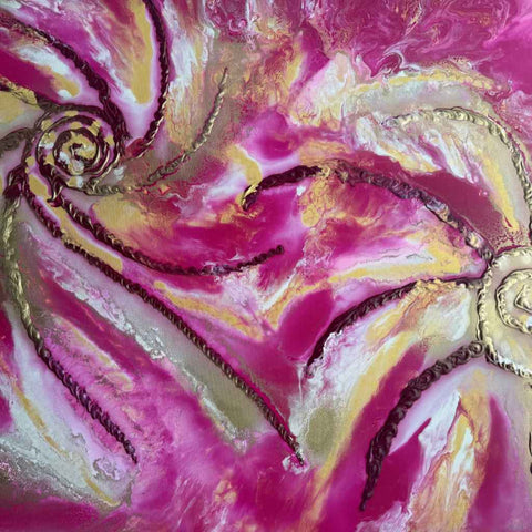 Pink Galaxies - Acrylic Painting - Artezaar.com Online Art Gallery