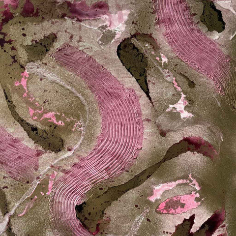Pink Golden Motion III Abstract Acrylic Painting Buy Now on Artezaar.com Online Art Gallery Dubai UAE