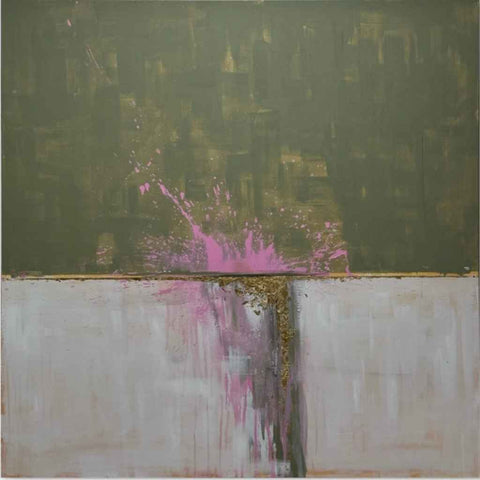 Pink Splash Abstract Acrylic Painting Buy Now on Artezaar.com Online Art Gallery Dubai UAE