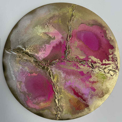 Pink Way Round - Acrylic Painting - Artezaar.com Online Art Gallery