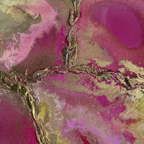 Pink Way Round - Acrylic Painting - Artezaar.com Online Art Gallery