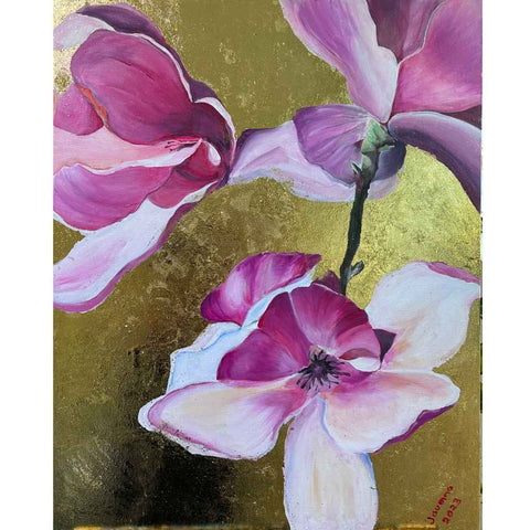Pink flower Fine Acrylic painting Buy Now on Artezaar.com Online Art Gallery Dubai UAE