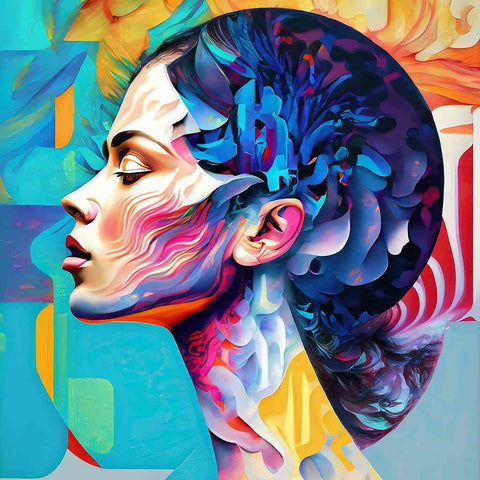 Prismatic Profile Digital Art Print Buy Now on Artezaar.com Online Art Gallery Dubai UAE