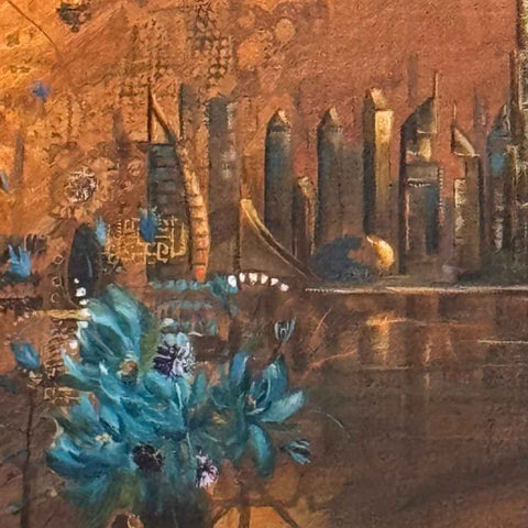 Proud Reflections Mixed Media Painting Buy Now on Artezaar.com Online Art Gallery Dubai UAE