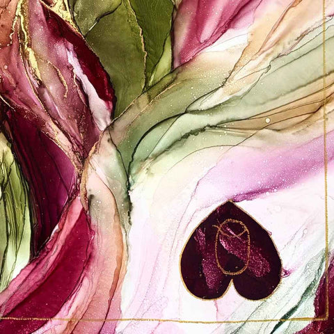 Queen off Hearts Alchol Ink Painting Buy Now on Artezaar.com Online Art Gallery Dubai UAE