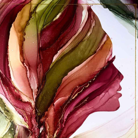 Queen off Hearts Alchol Ink Painting Buy Now on Artezaar.com Online Art Gallery Dubai UAE