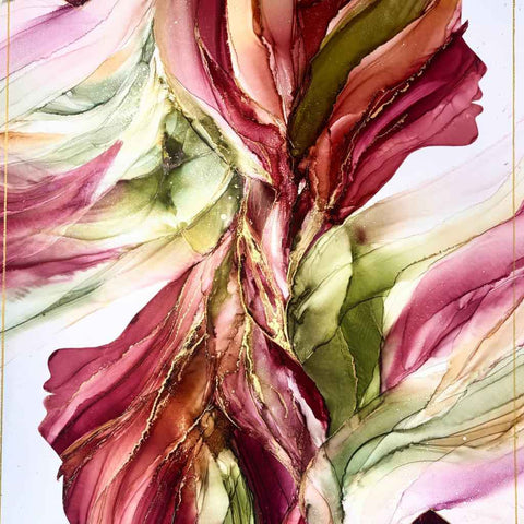 Queen off Hearts Alchol Ink Painting Buy Now on Artezaar.com Online Art Gallery Dubai UAE