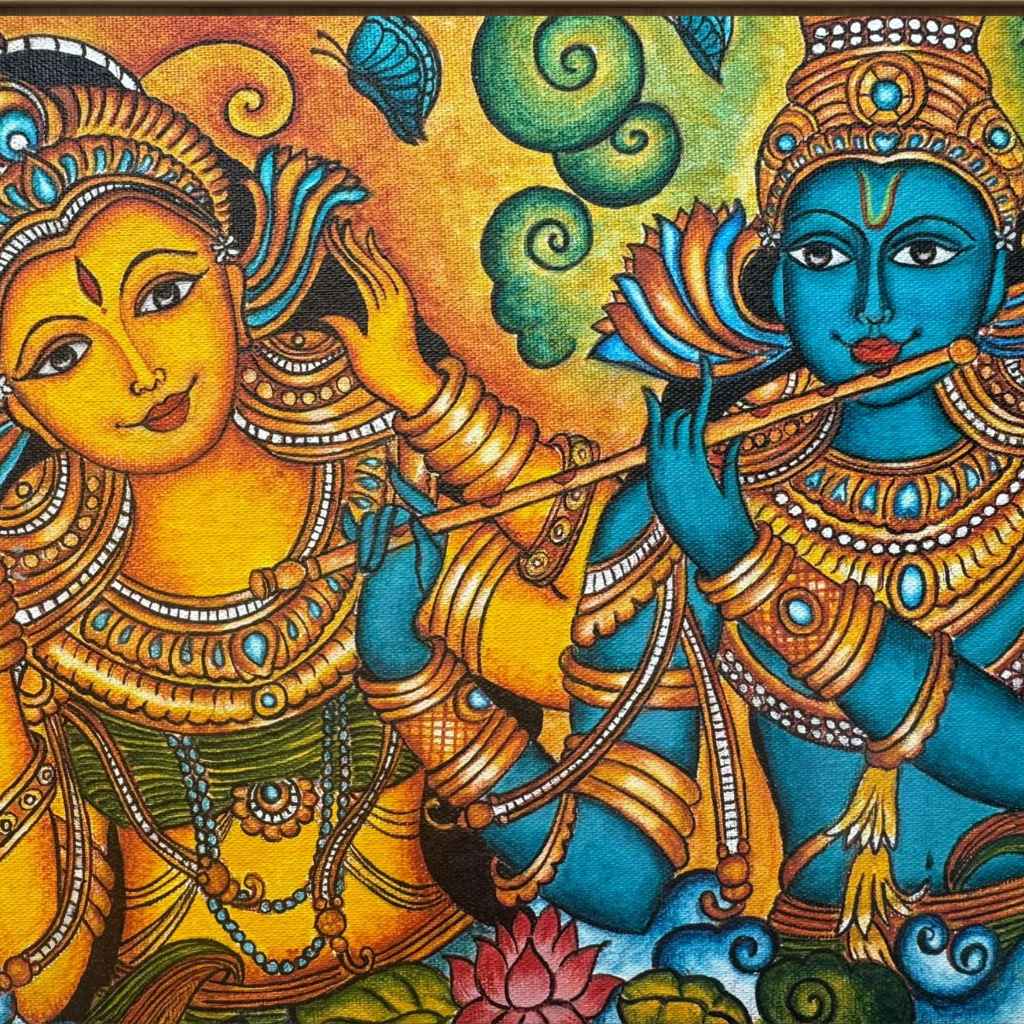 Radha Krishna | Oil Painting | Artezaar.com Online Art Gallery Dubai