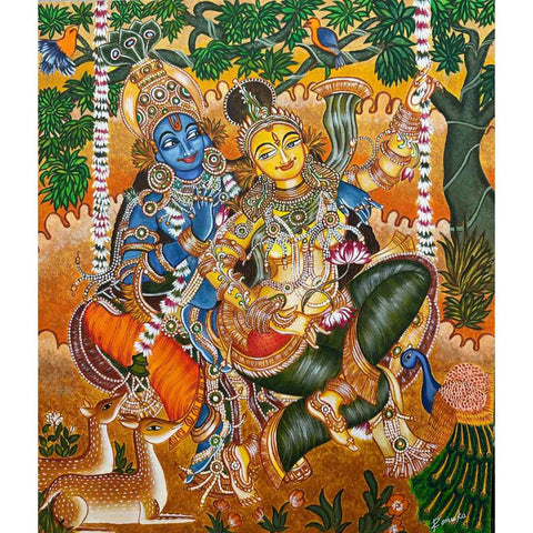 Radha Krishna Acrylic Fine Art Buy Now on Artezaar.com Online Art Gallery Dubai UAE