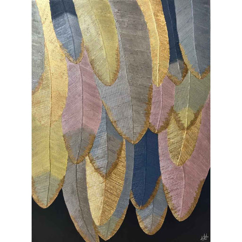 Rainbow of Feathers Abstract Acrylic Painting Buy Now on Artezaar.com Online Art Gallery Dubai UAE