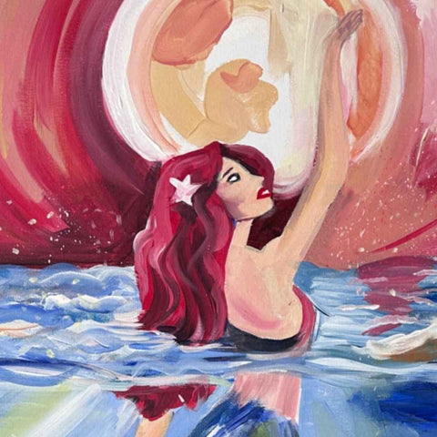 Reaching for the Moon Acrylic Painting Buy Now on Artezaar.com Online Art Gallery Dubai UAE