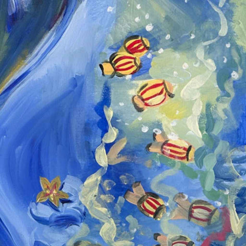 Reaching for the Moon Acrylic Painting Buy Now on Artezaar.com Online Art Gallery Dubai UAE