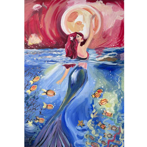 Reaching for the Moon Acrylic Painting Buy Now on Artezaar.com Online Art Gallery Dubai UAE