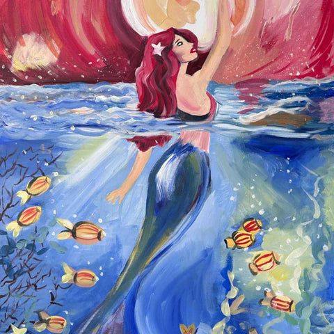 Reaching for the Moon Acrylic Painting Buy Now on Artezaar.com Online Art Gallery Dubai UAE