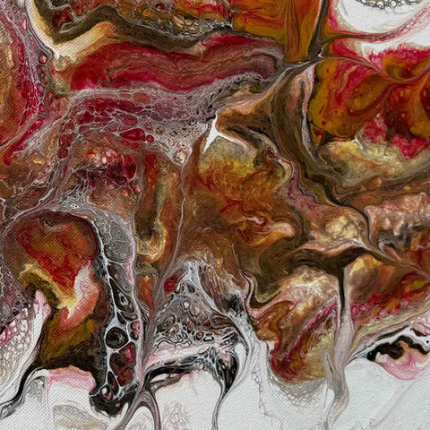 Red Mantra - Acrylic Painting - Artezaar.com Online Art Gallery