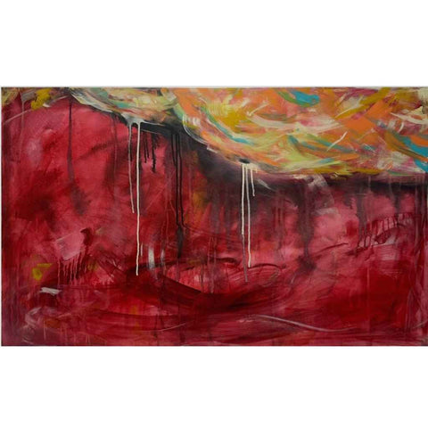 Red Play Abstract Acrylic Painting Buy Now on Artezaar.com Online Art Gallery Dubai UAE