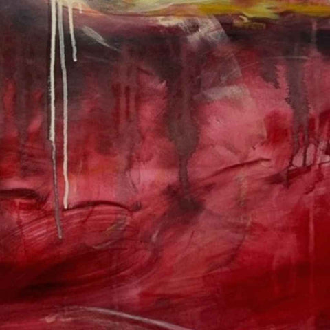 Red Play Abstract Acrylic Painting Buy Now on Artezaar.com Online Art Gallery Dubai UAE