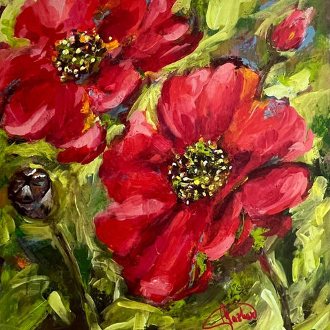 Red Pulse - Acrylic Painting - Artezaar.com Online Art Gallery