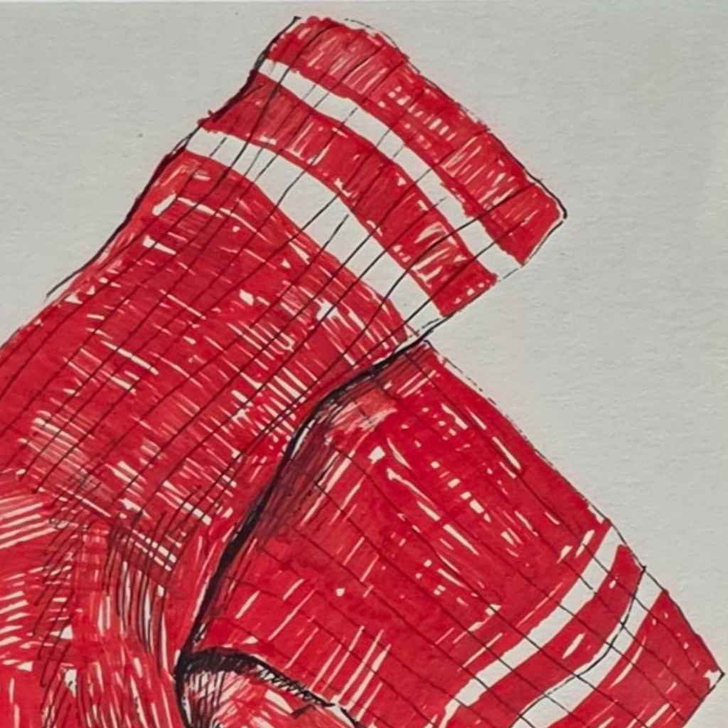 Red Socks Sketch Art | Artezaar.com Online Art Gallery Dubai