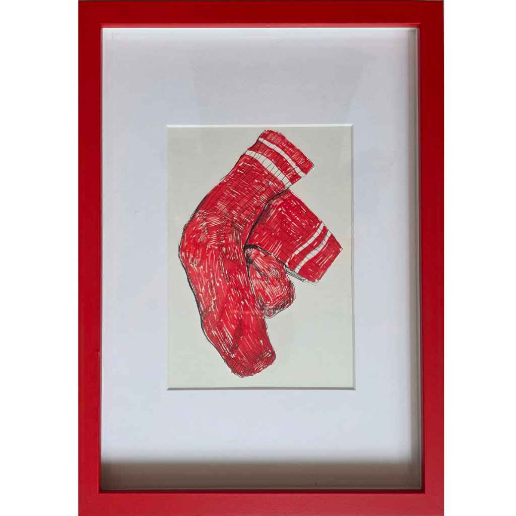 Red Socks Sketch Art | Artezaar.com Online Art Gallery Dubai
