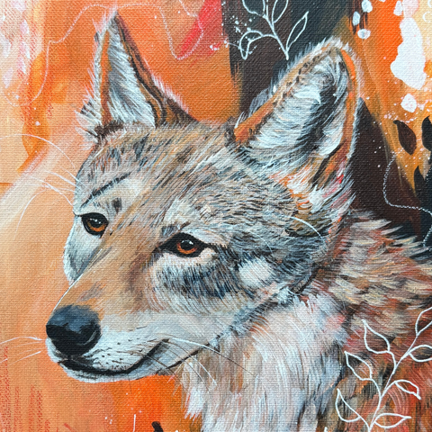 Red Wolf - Mixed Media - Artezaar.com Online Art Gallery