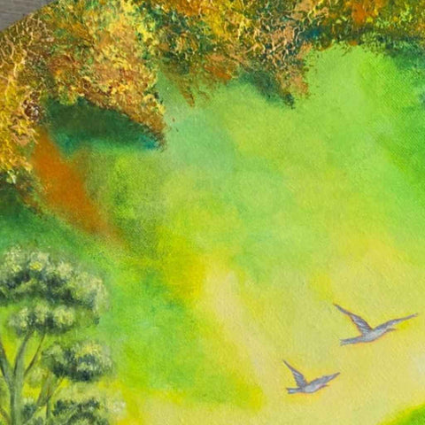 Reflections of Serenity Mixed Media Painting Buy Now on Artezaar.com Online Art Gallery Dubai UAE