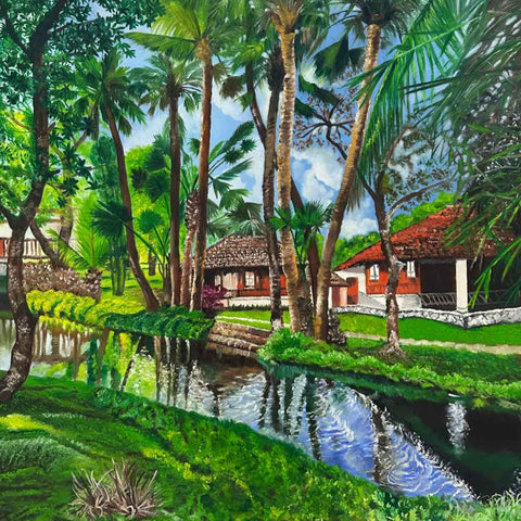 Reflections Of Paradise - Oil Painting - Artezaar.com Online Art Gallery