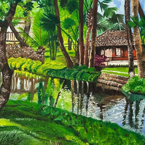 Reflections Of Paradise - Oil Painting - Artezaar.com Online Art Gallery