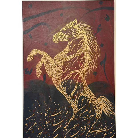 Rise Of The Stallion - Acrylic Painting - Artezaar.com Online Art Gallery