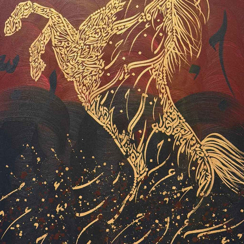 Rise Of The Stallion - Acrylic Painting - Artezaar.com Online Art Gallery