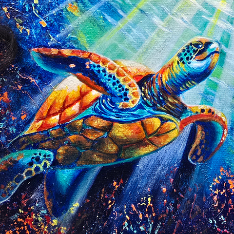 Rising Through The Blues - Mixed Media - Artezaar.com Online Art Gallery