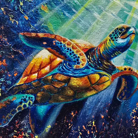 Rising Through The Blues - Mixed Media - Artezaar.com Online Art Gallery