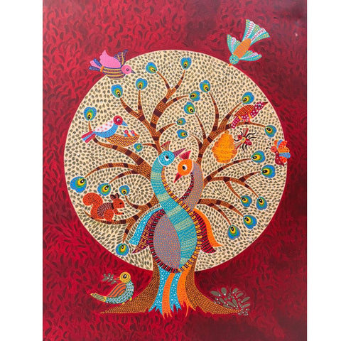 Root of Feather Acrylic Painting Buy Now on Artezaar.com Online Art Gallery Dubai UAE
