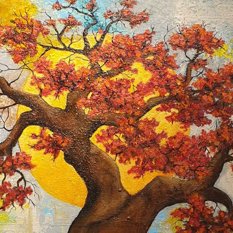 Rooted in Transience Abstract Painting Buy Now on Artezaar.com Online Art Gallery Dubai UAE