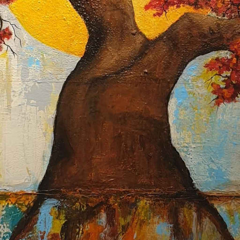 Rooted in Transience Abstract Painting Buy Now on Artezaar.com Online Art Gallery Dubai UAE