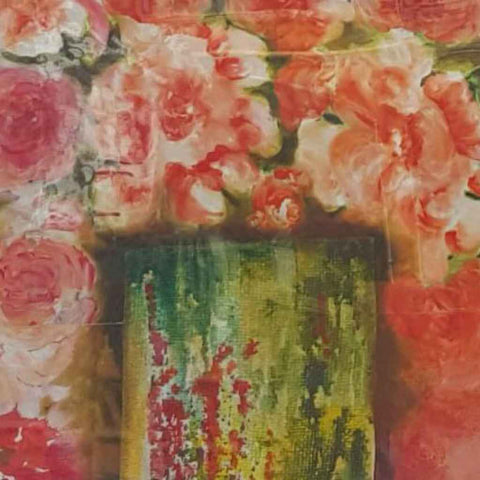 Rooted in Bloom Mixed Media Painting Buy Now on Artezaar.com Online Art Gallery Dubai UAE