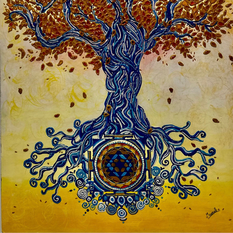 Roots Of The Divine - Mixed Media - Artezaar.com Online Art Gallery