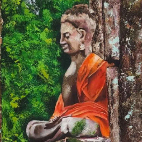 Sacred Silence - Acrylic Painting - Artezaar.com Online Art Gallery