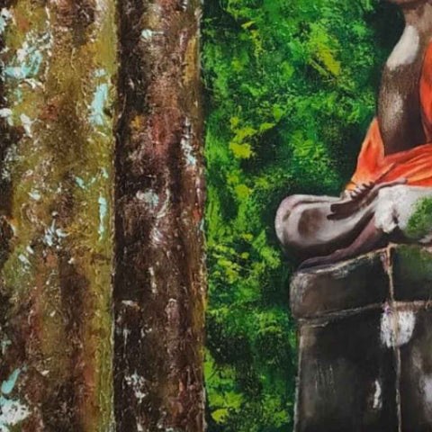 Sacred Silence - Acrylic Painting - Artezaar.com Online Art Gallery