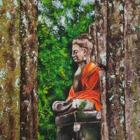 Sacred Silence - Acrylic Painting - Artezaar.com Online Art Gallery