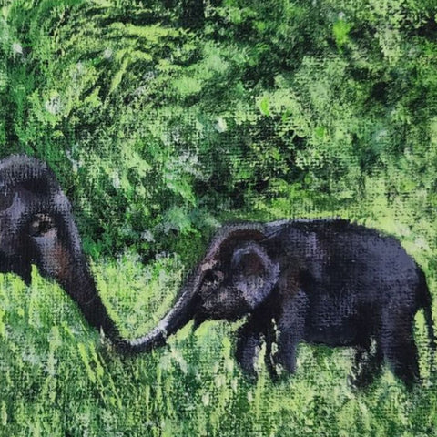 Safe In Your Shadow - Acrylic Painting - Artezaar.com Online Art Gallery