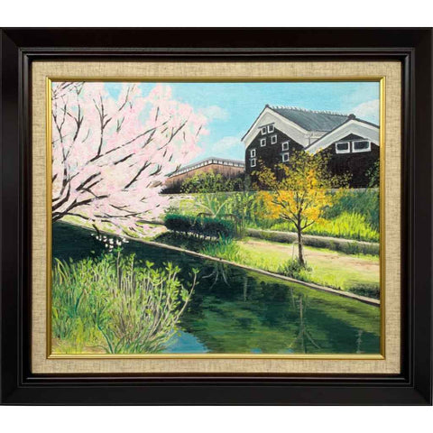 Sake Brewery In Fushimi - Oil Painting - Artezaar.com Online Art Gallery